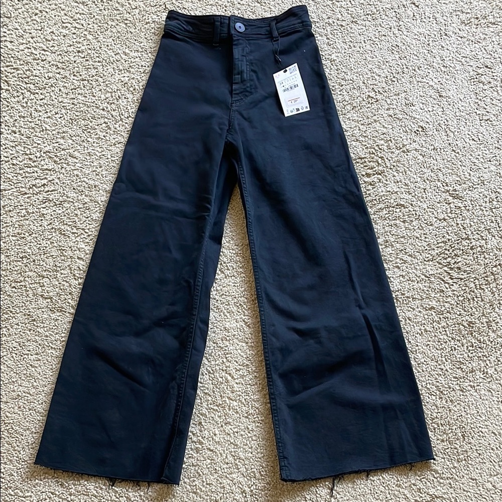 Zara Wide-Leg Black Pants